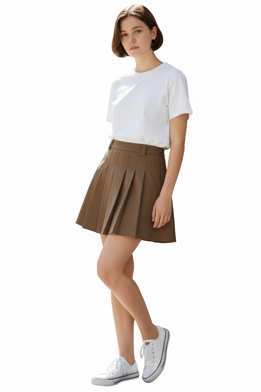 Pleated Mini Skirt – High Waist Casual Chic