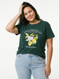 Graphic Lemon Print T-Shirt – Casual Trendy Style