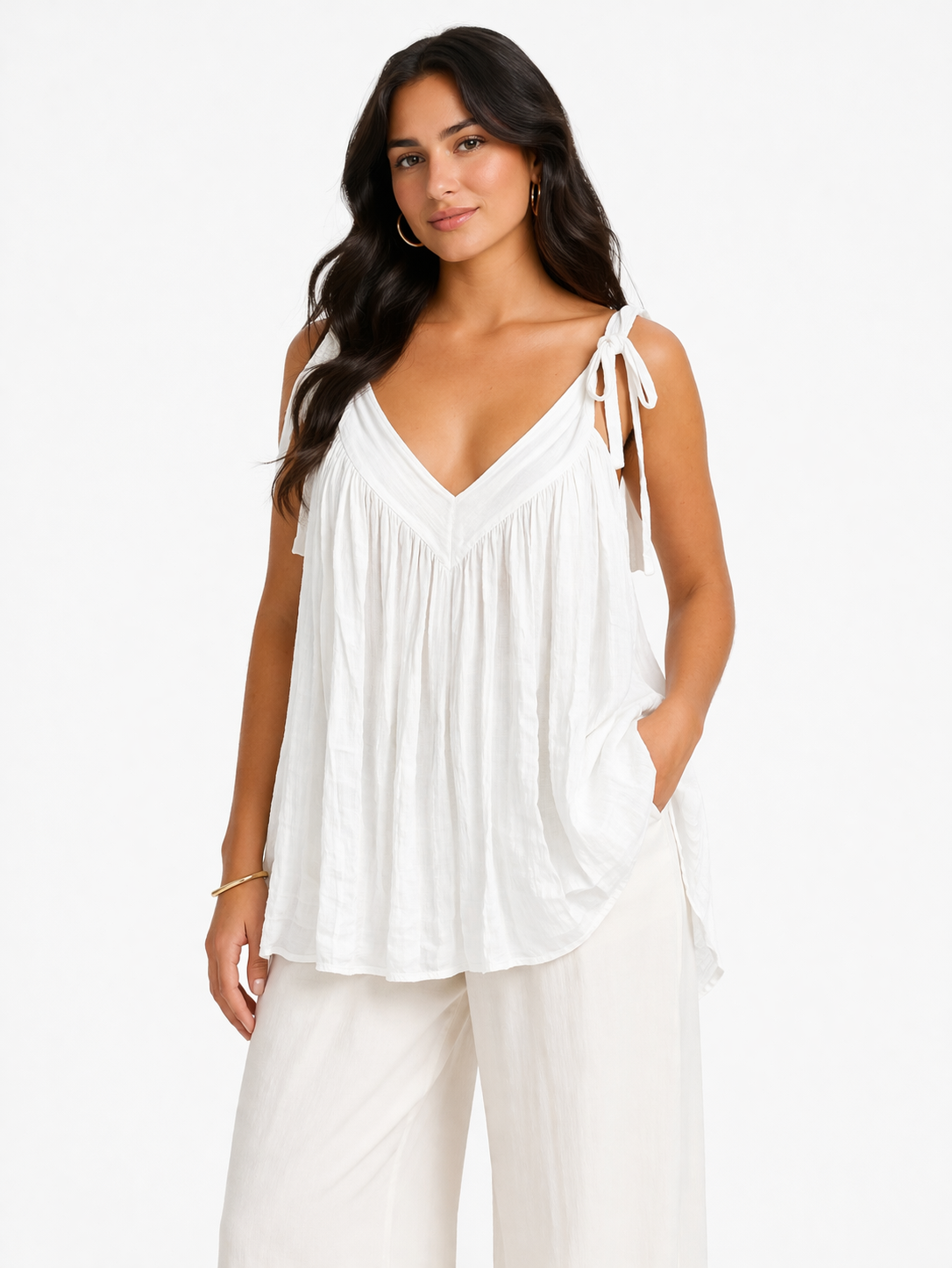 White Strap Top – Light & Airy