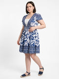 Blue & White Floral Mini Dress – Fresh Summer Look