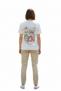 White Toy Print T-Shirt – Front Plain & Back Graphic