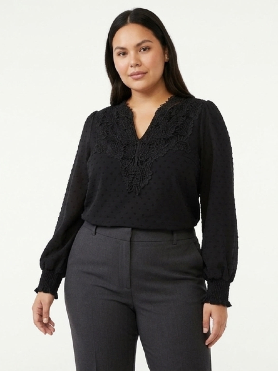 Elegant Black Lace Blouse – Classic Chic Style