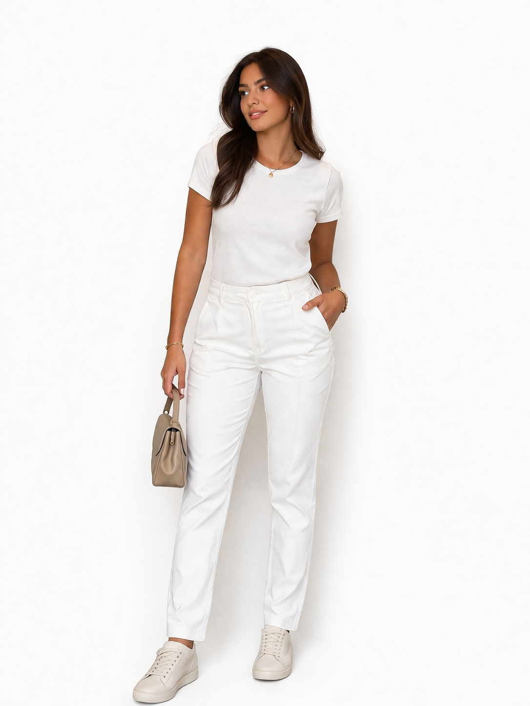 White Slim Fit Pants – Everyday Clean Style