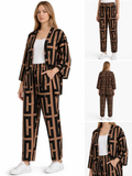 Printed Two-Piece Set – Jacket & Pants Casual Fit