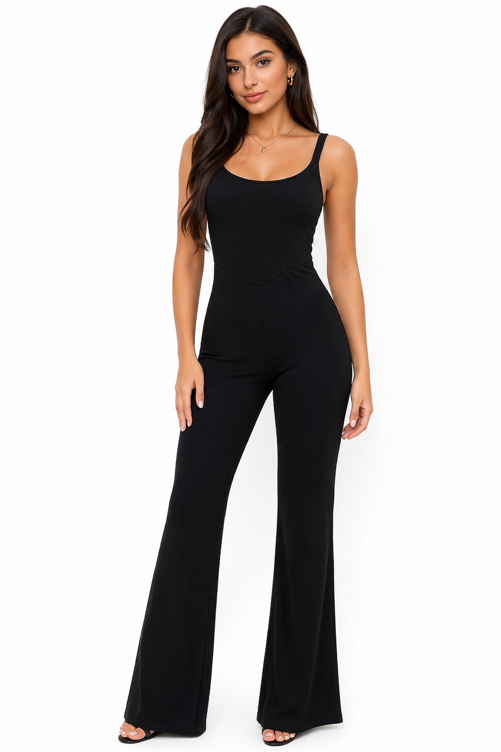 Black Sleek Jumpsuit – Flared Elegant Fit