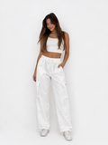 White Cargo Pants – Casual Relaxed Fit